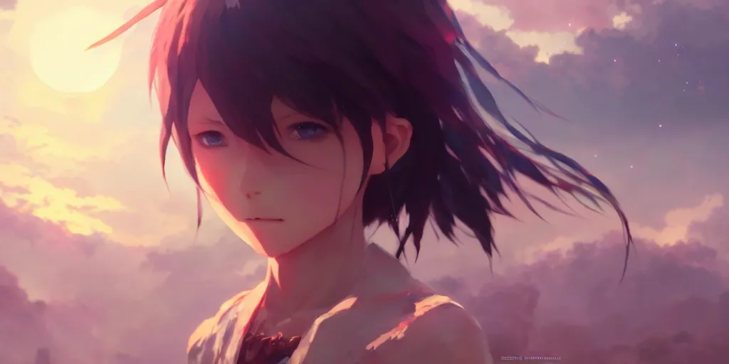 Prompt: ultra realistic, colors, 8 k, hd, details, fantasy, epic, ancient city, dreamy, landscape illustration concept art anime key visual trending pixiv fanbox by wlop and greg rutkowski and makoto shinkai and studio ghibli and kyoto animation symmetrical facial features