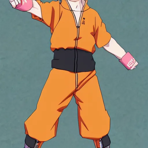 Image similar to naruto uzamaki in the style of craig mullens