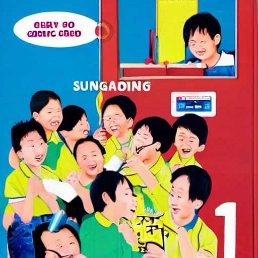 Image similar to a 1 9 9 0 s singapore public education poster