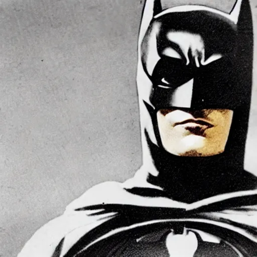 Image similar to A vintage photograph of Batman in the 19th century W- 768