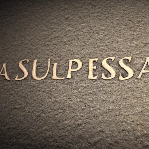 Prompt: An uppercase letter 'S' carved into a roman inscription, octane render, 3d, smooth, sharp focus, Highly Detailed, Cinematic Lighting, Unreal Engine, 8k, HD