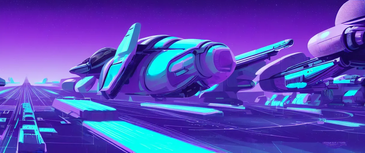 Prompt: hyper detailed 2060s neon purple and teal pearlescent sci fi propaganda poster of space workers concept art key sage sharp cinematic lighting 8k wide angle shallow depth of field