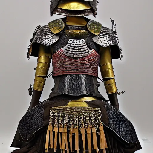 Image similar to highly detailed female armor , in Japan style , samurai