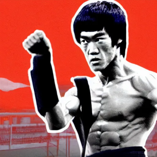 Prompt: bruce lee is president of the united states, state of the union