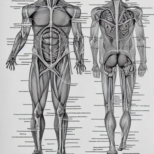 Prompt: anatomical, labelled, medical drawing of Saitama with annotations to body parts, anime