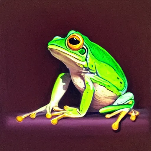 Prompt: sad frog, realism