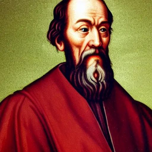 Image similar to theologian John Calvin on Jeopardy