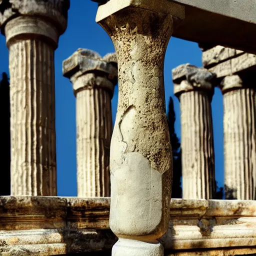 Image similar to studio photo of a ceramic vase, in the shape of an ancient greek temple. with flowers. baroque details. museum. close up photo. bokeh. photorealistic, ultra detailed.