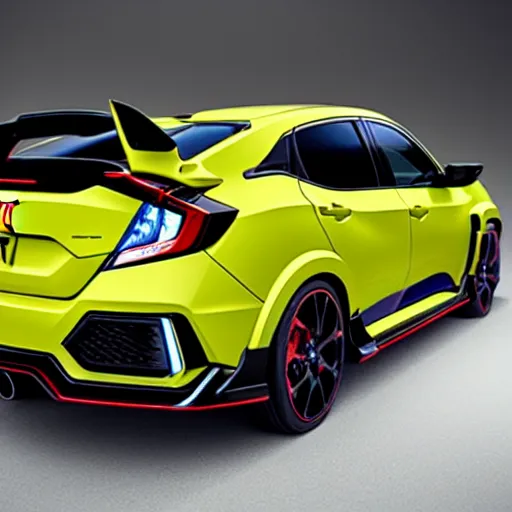 Image similar to 2023 honda civic type R, concept car,