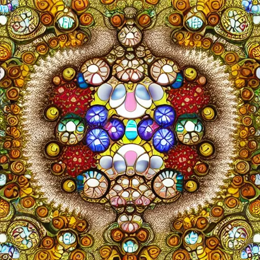 Image similar to award winning extremely detailed fractal artwork by takashi murakami 4 k 8 k