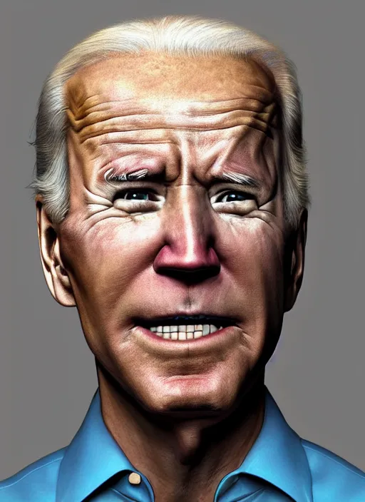 Image similar to Joe Biden as a transgender woman, very old and sleepy, wrinkles, maniac look, rainbow hair, ugly, gross, realistic, beta male, accurately portrayed, portrait art by Hieronymus Bosch, highly detailed, digital painting, concept art, illustration, transgender flag displayed, trending on artstation, very detailed, smooth, sharp focus, octane render, close up