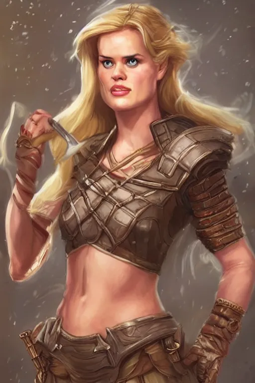 Prompt: alice eve portrait as a dnd character fantasy art.