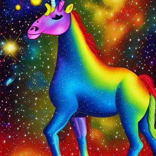 Image similar to rainbow cosmic giraffe