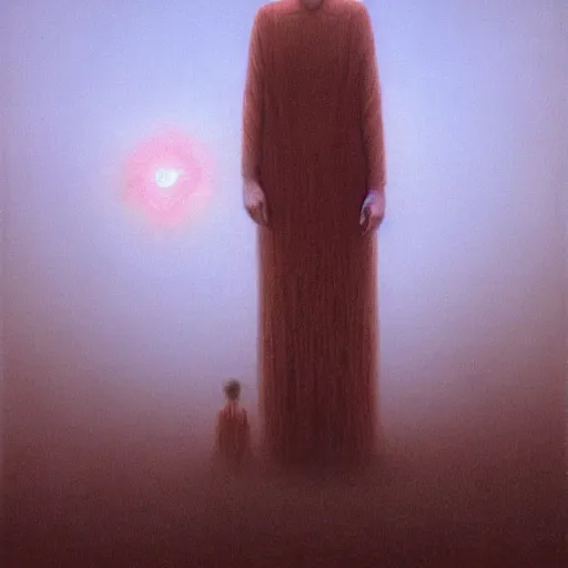 Prompt: breaking generational trauma, illustrated by zdzisław beksinski, artstation, cgsociety, behance, 4 k, 8 k