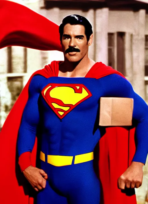 Image similar to film still of Steve Harvey as Superman in Superman, 4k