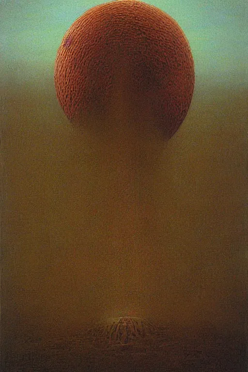 Image similar to god painting by zdzisław beksinski