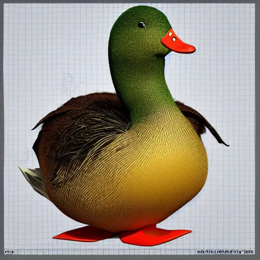 Prompt: 3D digital art of the world's cutest duck