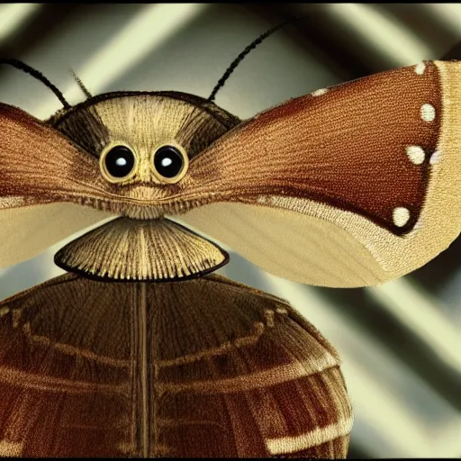 Prompt: anthropomorphic moth, the movie