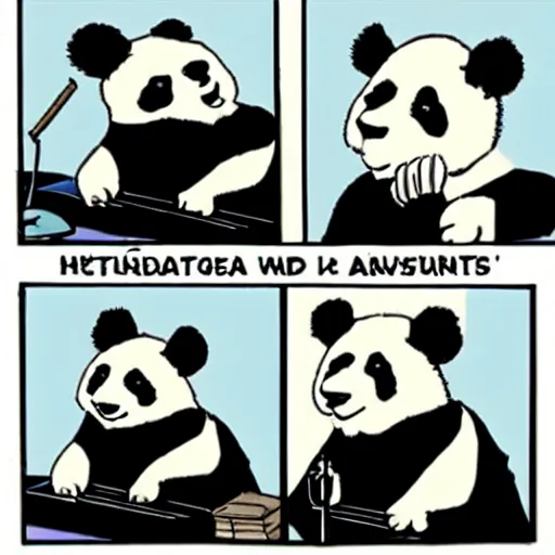 Image similar to panda as an attorney