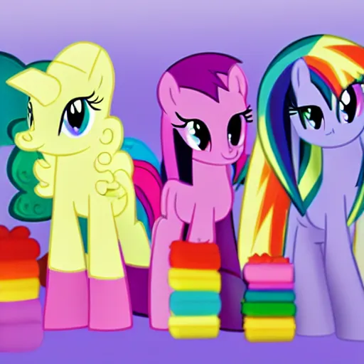 Image similar to the mane six go to pride, my little pony, pride month