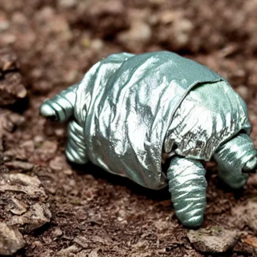 Prompt: tinfoil tardigrade