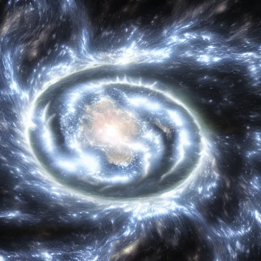 Image similar to gravitational galactic maelstrom, fire, vray