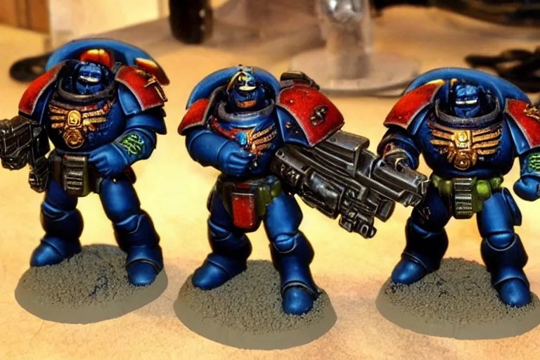 Image similar to space marine in real life