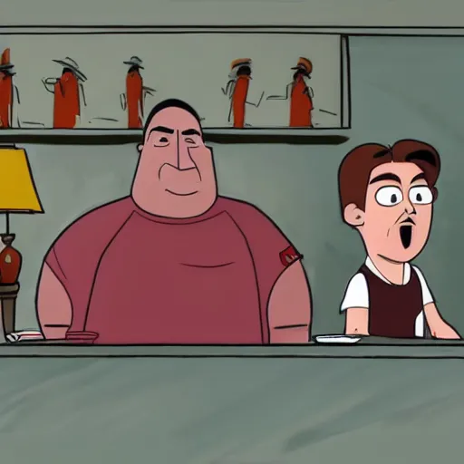 Image similar to a scene from the Sopranos in the animation style of Pixar