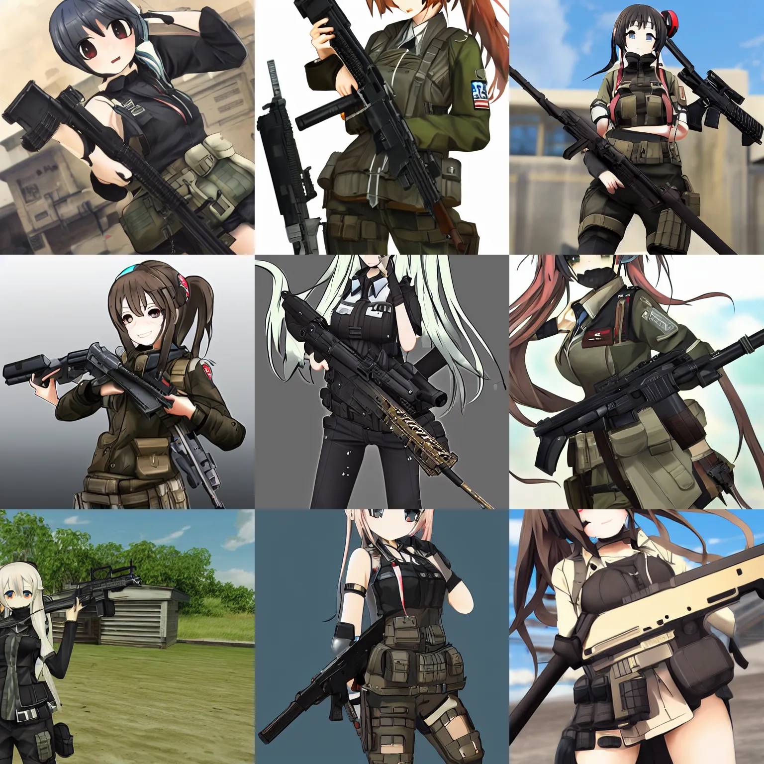 Prompt: Girls' Frontline M4A1