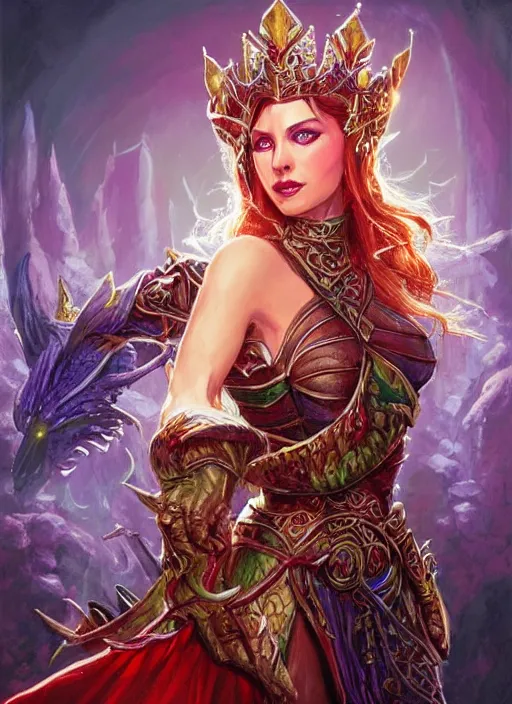 Image similar to queen, ultra detailed fantasy, dndbeyond, bright, colourful, realistic, dnd character portrait, full body, pathfinder, pinterest, art by ralph horsley, dnd, rpg, lotr game design fanart by concept art, behance hd, artstation, deviantart, hdr render in unreal engine 5