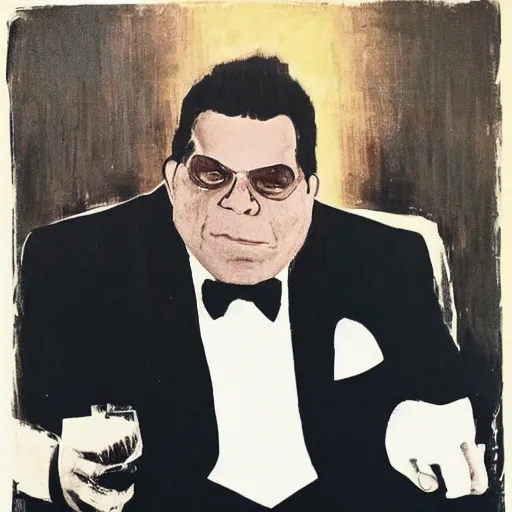 Image similar to Portrait of Joey Diaz as a godfather