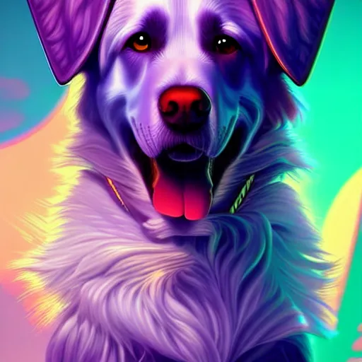 Prompt: epic professional digital art of 🎉 💊 🐕 🤘, best on artstation, cgsociety, wlop, cosmic, epic, stunning, art deco, gorgeous, much detail, much wow