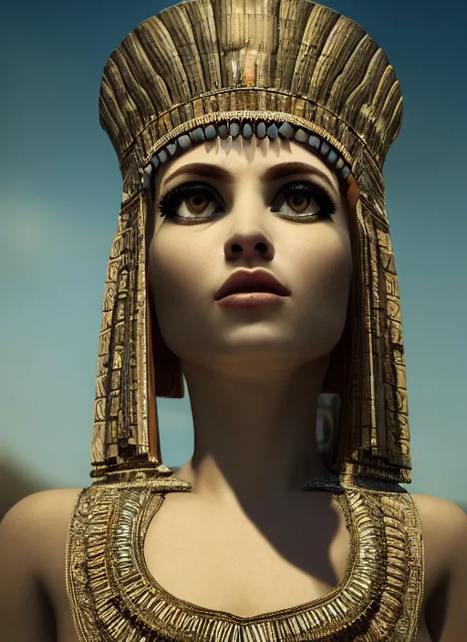 Image similar to closeup of cleopatra's palace, depth of field, zeiss lens, detailed, symmetrical, centered, fashion photoshoot, by nicoletta ceccoli, mark ryden, lostfish, earl nore, hyung tae, frank frazetta, breathtaking, 8 k resolution, extremely detailed, beautiful, establishing shot, artistic, hyperrealistic, octane render