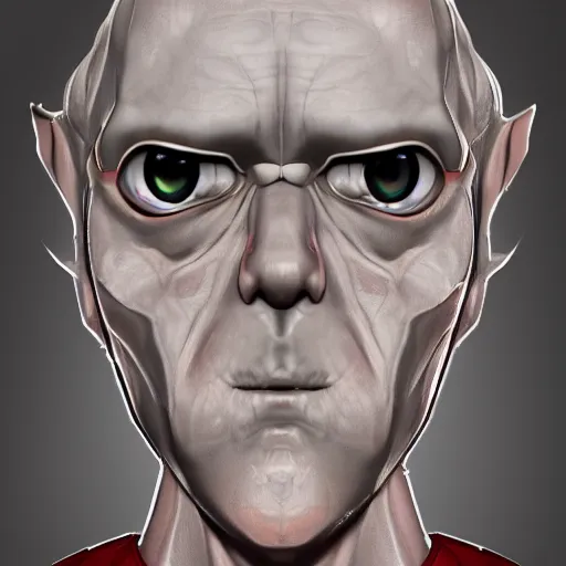 Image similar to exophilia, handsome, gray alien race, big black eyes artstation