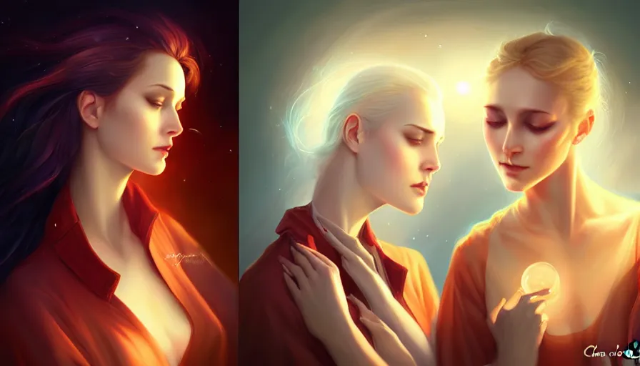 Image similar to the two complementary forces that make up all aspects and phenomena of life, by Charlie bowater