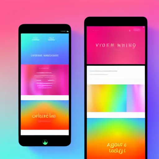 Image similar to a landing page screenshot bright colors gradients trending on dribbble