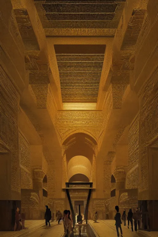 Image similar to inside a luxurious Egyptian palace, portrait, powerfull, intricate, elegant, volumetric lighting, scenery, digital painting, highly detailed, artstation, sharp focus, illustration, concept art, ruan jia, steve mccurry