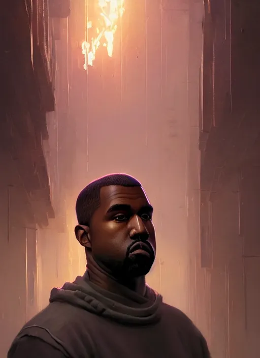 Image similar to highly detailed portrait kanye west gta v stephen bliss unreal engine fantasy art by greg rutkowski loish rhads ferdinand knab makoto shinkai lois van baarle ilya kuvshinov rossdraws tom bagshaw global illumination radiant light detailed intricate environment