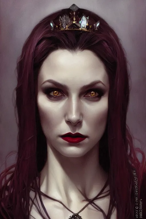 portrait of a queen vampire, dark, piercing eyes, | Stable Diffusion ...