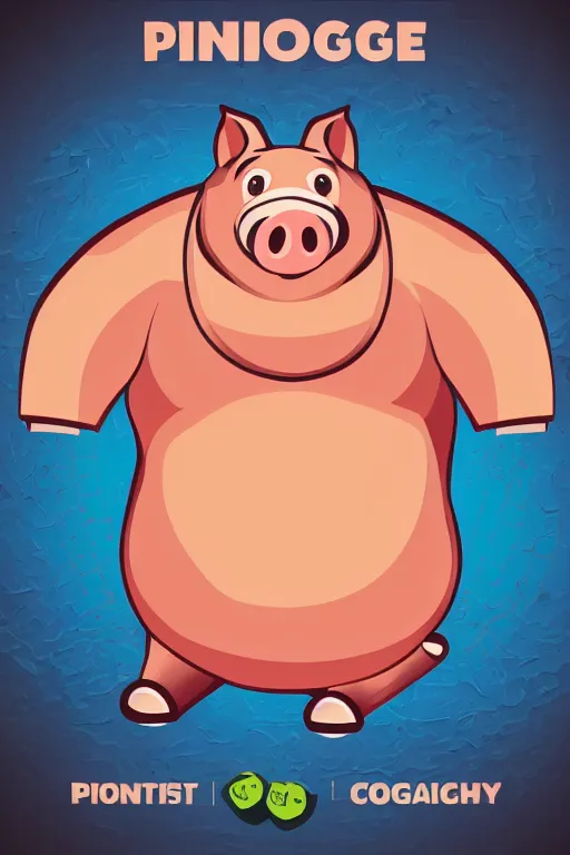 Image similar to A pig fitness coach, sticker, portrait, highly detailed, colorful, illustration, smooth and clean vector curves, no jagged lines, vector art, smooth