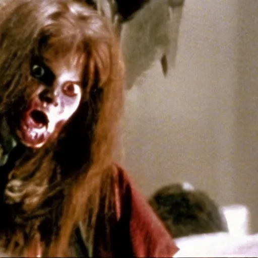 Image similar to zombie possessed linda blair in the exorcist (1973)