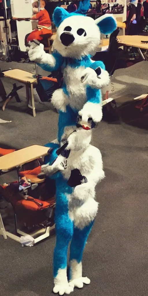 Prompt: a photograph of a fursuiter, trending on instagram