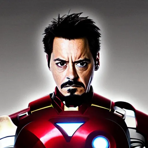 Image similar to Iron Man Tony Stark played by Johnny Depp