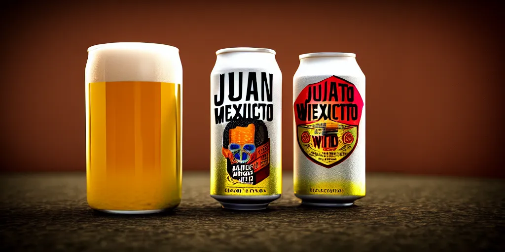 Prompt: juan caloto mexican beer wild west, octane render, juicy ipa