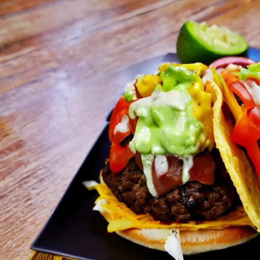 Image similar to taco burger