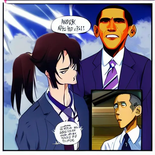 Image similar to Anime Obama powering up