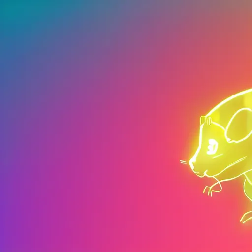 Prompt: cyberpunk hamster holding rainbow gem! crystal, neon lights, light reflection, 8 k, hd