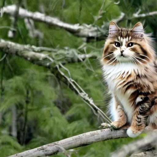 Image similar to siberian cat hunting bird