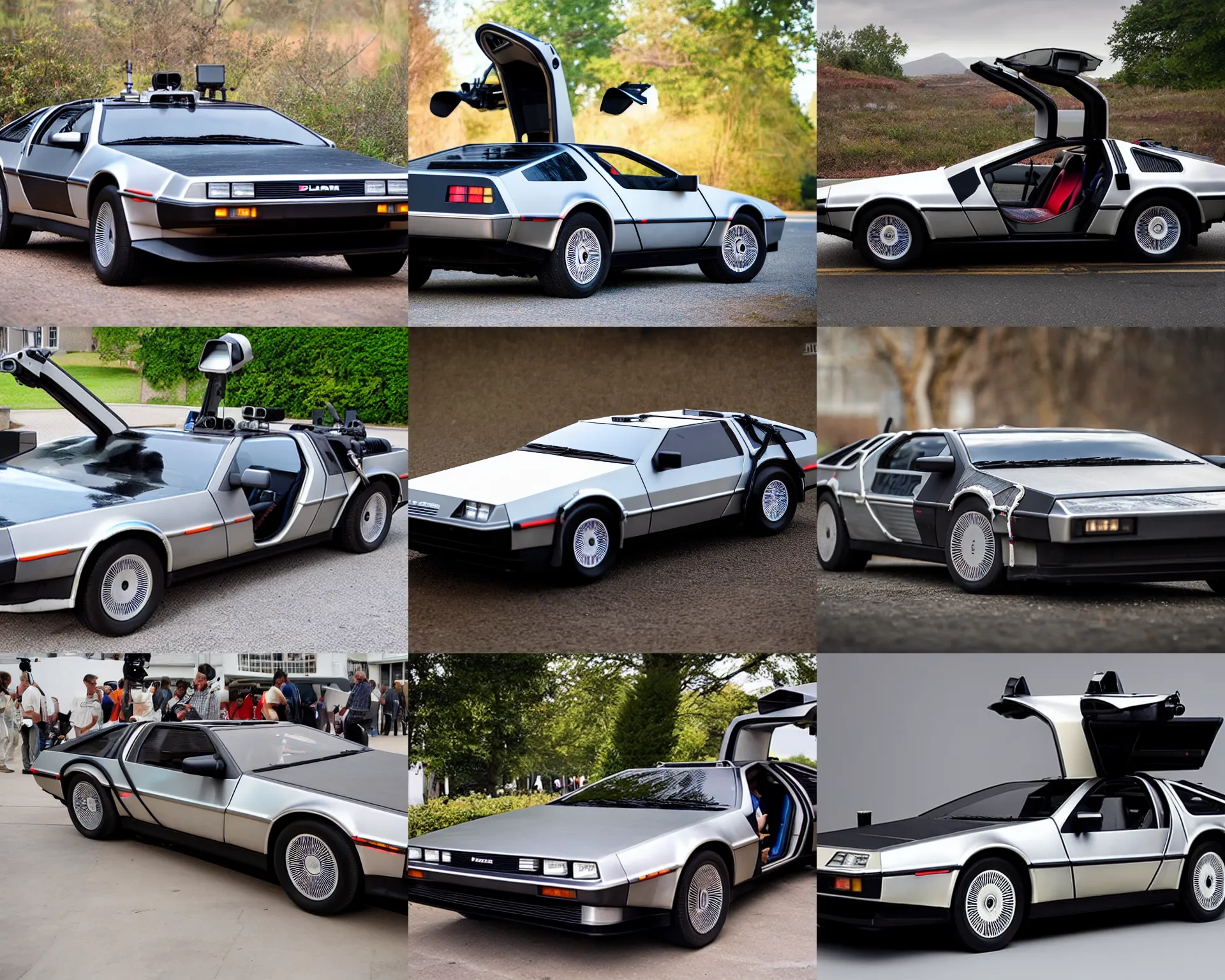 Prompt: new prototype delorean, dslr