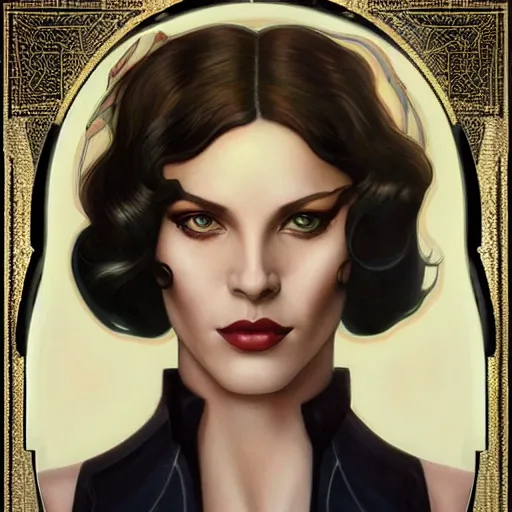 Prompt: an art nouveau, ( streamline moderne ), multi - ethnic and multi - racial portrait in the style of charlie bowater, and donato giancola, and charles dulac. very large, clear, expressive and intelligent eyes. symmetrical, centered, ultrasharp focus, dramatic lighting, photorealistic digital matte painting, intricate ultra detailed background.